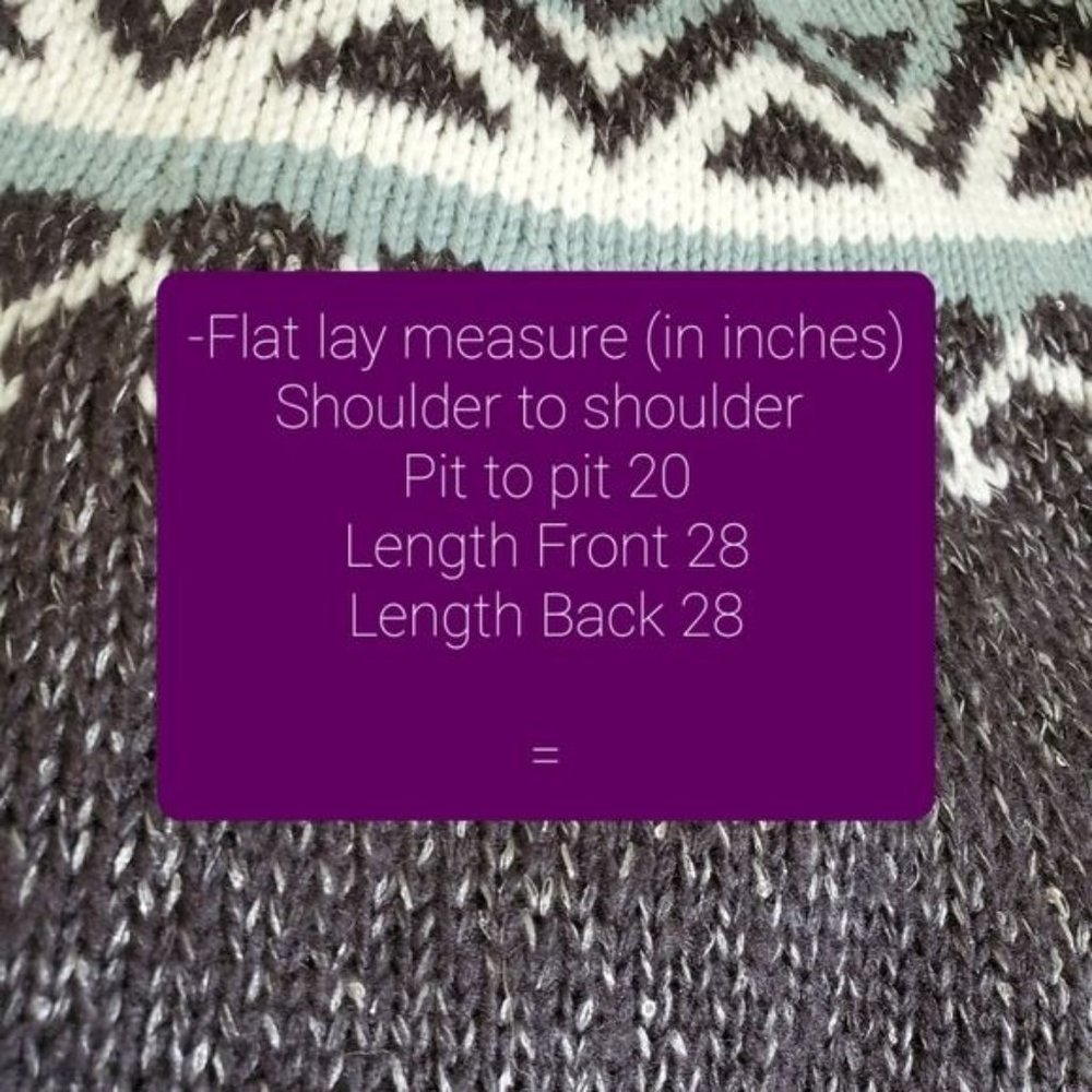 ❗gone❗Loft Nordic Sparkle Fair Isle CREW Neck Sweater - Picture 7 of 7